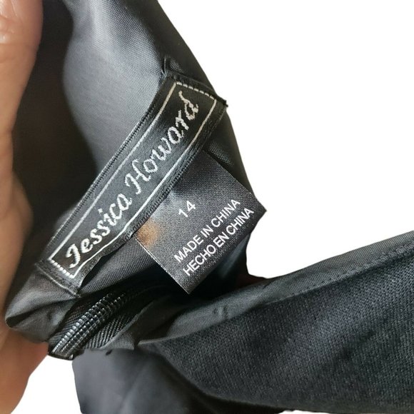 Jessica Howard W Sleeveless Fit N Flare Dress Linen Blend S 14 - Picture 3 of 10